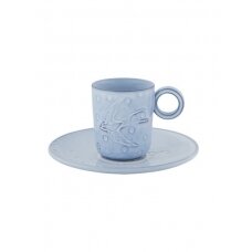 Kavos puodelis su lėkštute "Parody" mėlynas 65028648