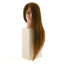 Manekeno galva Ruijia XUCTM012DARK100 su100% natūraliais tamsiais plaukais, ilgis nuo 55-60 cm, 165 g plaukų