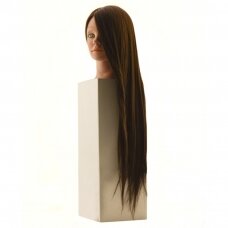 Manekeno galva Ruijia XUCTM012DARK su sintetiniais tamsiais plaukais, ilgis nuo 55-60 cm, 165 g plaukų