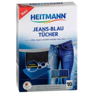 Servetėlės spalvos atnaujinimui mėlynos Heitmann 10 vnt